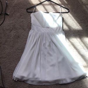 White strapless dress